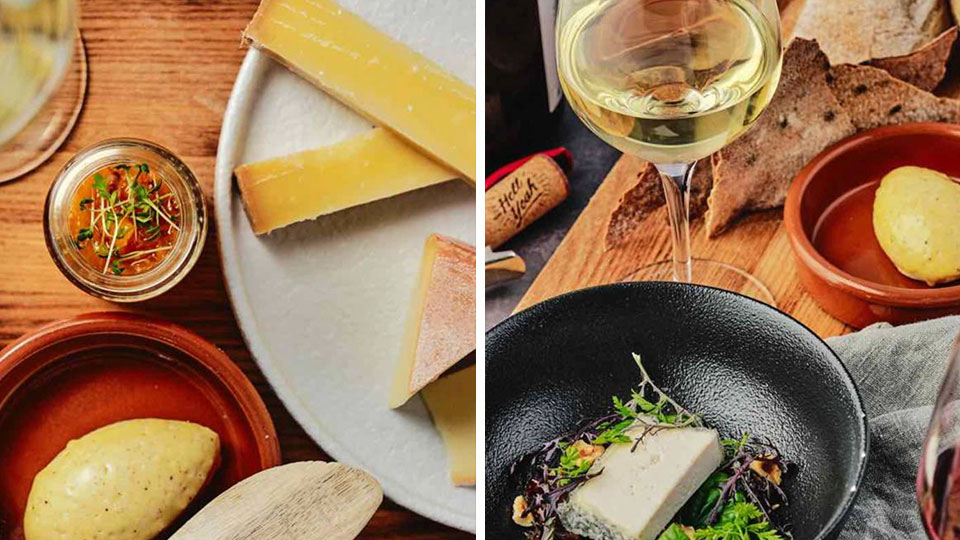 Ost- og vinsmaking i Oslo hos Kulinarisk Akademi med fem kombinasjoner